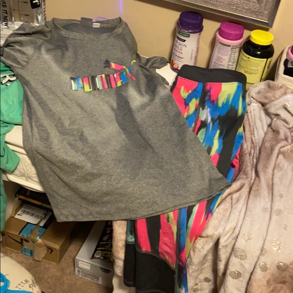 Girls puma capri outfit